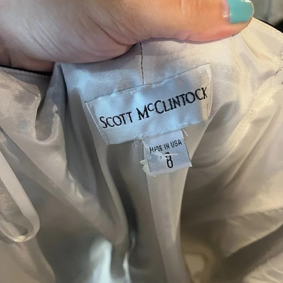 Scott McClintock Y2K strapless color block formal dress - Picture 6 of 9